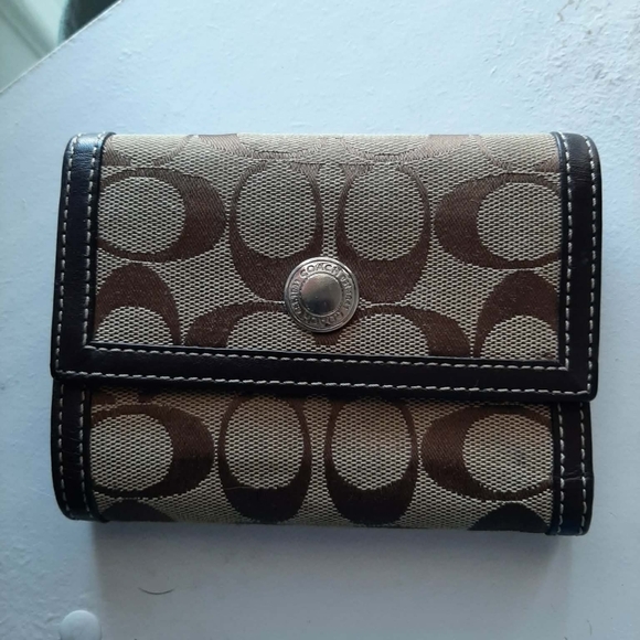 COACH Rare Holiday Patchwork Shoulder Bag + Matching Wallet Set Y2K - Picture 7 of 14